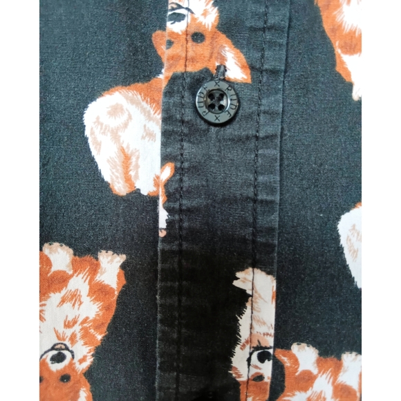 RUDE Black Shirt with Corgi Pattern - Picture 5 of 6